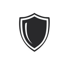 Shield Icon Illustration: Safety and Security Symbol Graphics Design Element