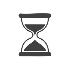 Hourglass Illustrates Time Passing Sand Through Glass Bulbs