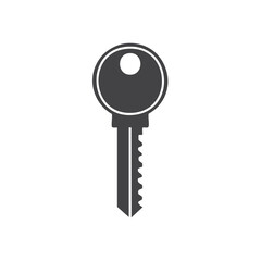 Illustration of a Key Security, Privacy Concept Isolated on White, Simplistic Symbol
