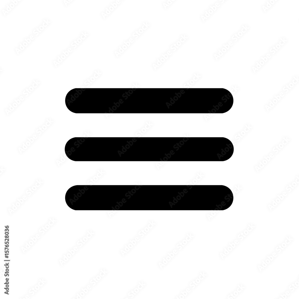 Poster hamburger menu vector symbol three horizontal bars navigation mobile interface
