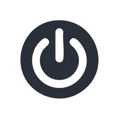 Power Button Sign Symbol Simple On Off Toggle Icon Circular Shape