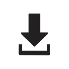 Download arrow icon graphic symbol for website interface user experience button