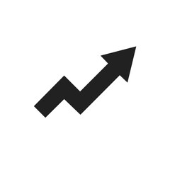 Rising Arrow Zigzag Symbol: Growth, Success and Progress Illustration
