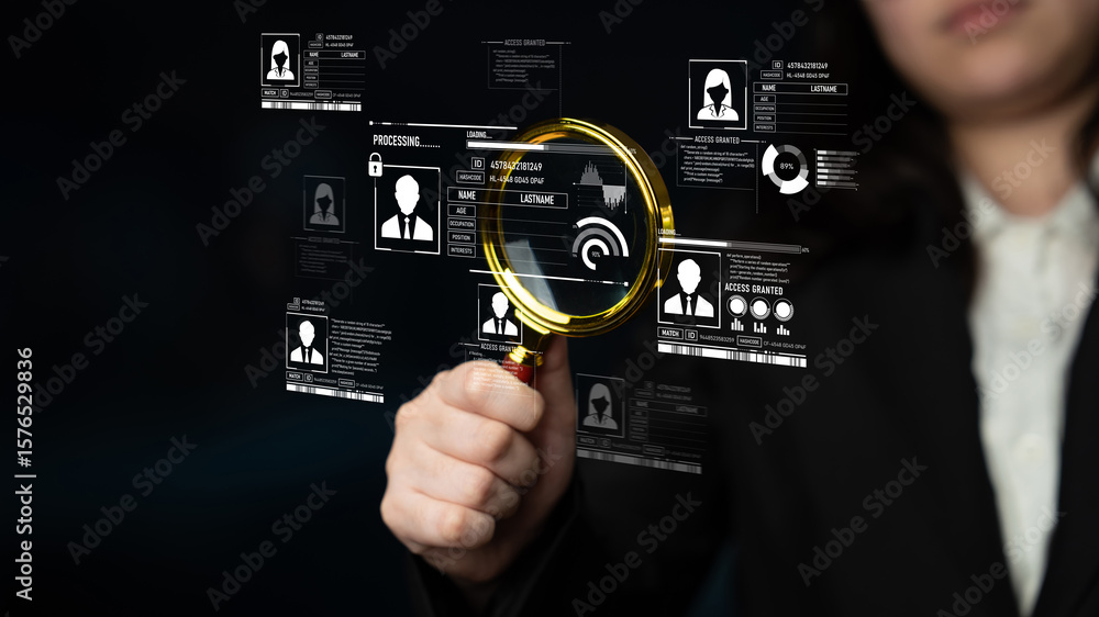 Poster id security ensures personal data protection with secure login systems, digital identity safeguards,