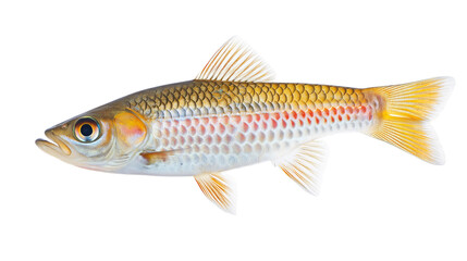 Obraz premium Fish isolated on a white background or transparent PNG, showing sleek scales, fins, and natural aquatic shape