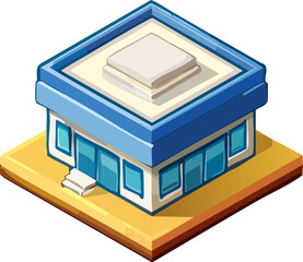 3d render of a modern building