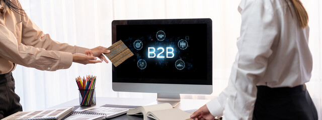 Business person navigates B2B landscape, harness technology to enhance business-to-business...