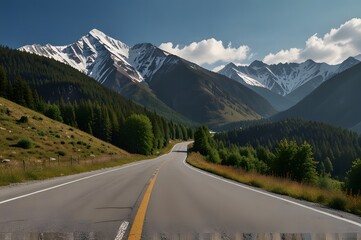 Fototapeta premium road in north mountains 