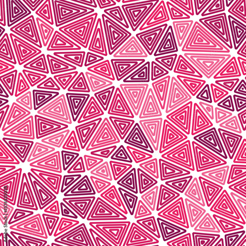Poster triangles pattern geometric design. medium shape size. multiple repeated inner triangles. mono tone 
