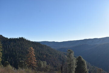 mountains in the morning