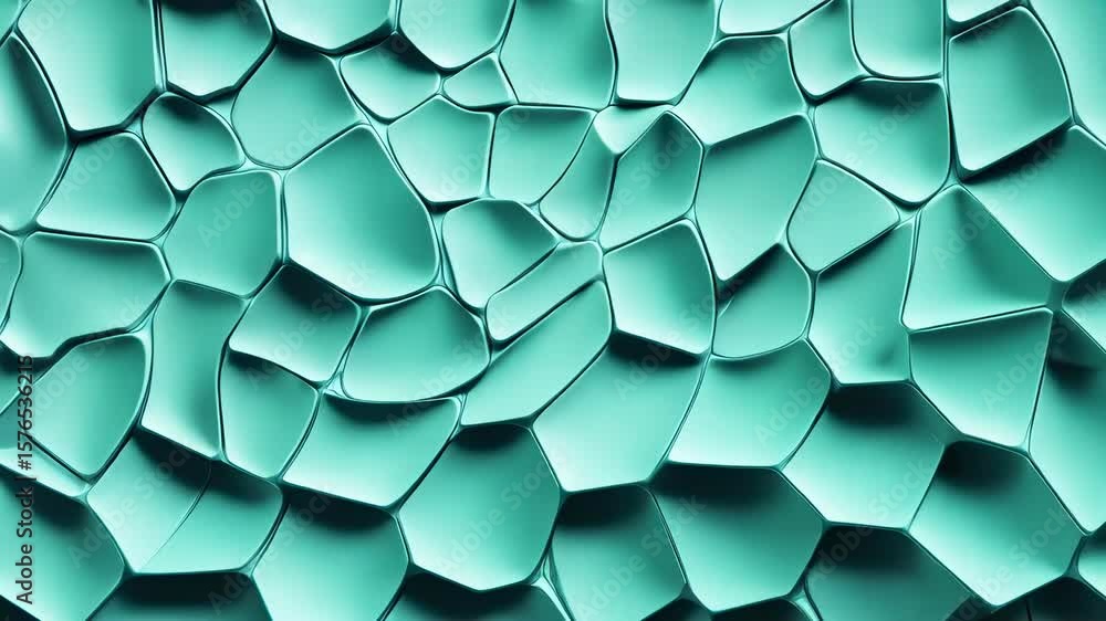 Poster abstract turquoise fluid shapes creating a textured background