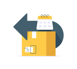 Time limits for a return and refund. product warranty validity period concept