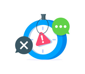 outside customer service operating hours concept,flat design icon vector illustration
