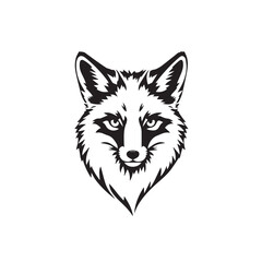 Fox head icon. Fox head silhouette. Fox head vector logo template concept illustration. Stylized fox logo.