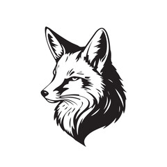 Fox head icon. Fox head silhouette. Fox head vector logo template concept illustration. Stylized fox logo.