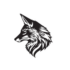 Fox head icon. Fox head silhouette. Fox head vector logo template concept illustration. Stylized fox logo.