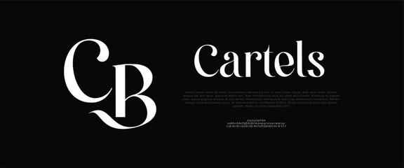 Logo minimal luxury alphabet beauty font. Typography elegant classic lettering serif fonts decorative wedding logos, design for fashion, beauty shop and brand. vector illustration
