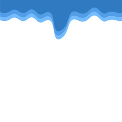 Drak Blue Melting Banner Top Page Edge Shape