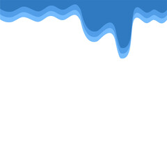 Drak Blue Melting Banner Top Page Edge Shape