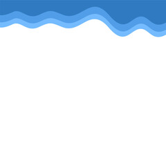 Drak Blue Melting Banner Top Page Edge Shape