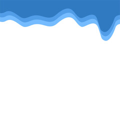 Drak Blue Melting Banner Top Page Edge Shape