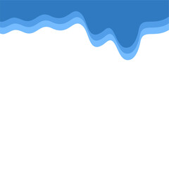 Drak Blue Melting Banner Top Page Edge Shape