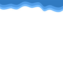 Drak Blue Melting Banner Top Page Edge Shape