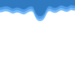 Drak Blue Melting Banner Top Page Edge Shape