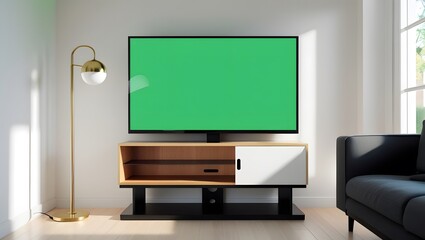 Fototapeta premium Digital Illustration of a Stylish Living Room with Scandinavian Elements 