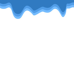 Drak Blue Melting Banner Top Page Edge Shape