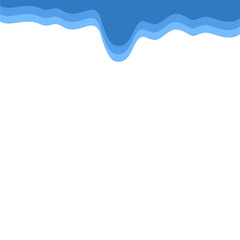 Drak Blue Melting Banner Top Page Edge Shape