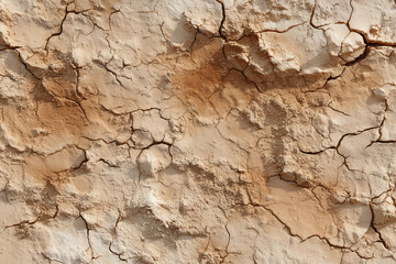Dry Sandy Soil Texture with Cracks and Sunlight