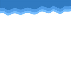 Fototapeta premium Drak Blue Melting Banner Top Page Edge Shape