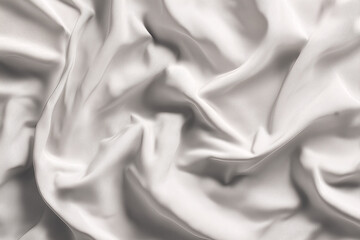 White Linen Fabric with Natural Wrinkles
