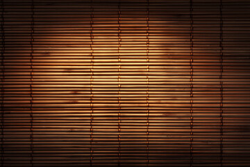 Natural Bamboo Mat Texture with Warm Light
