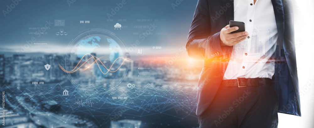 Poster global ai and data processing system enhances data, ai, and processing efficiency through digital ne