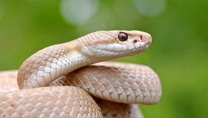 Fototapeta premium Close-up of a light beige snake