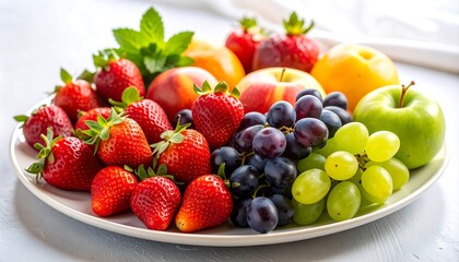 Fresh colorful fruit platter