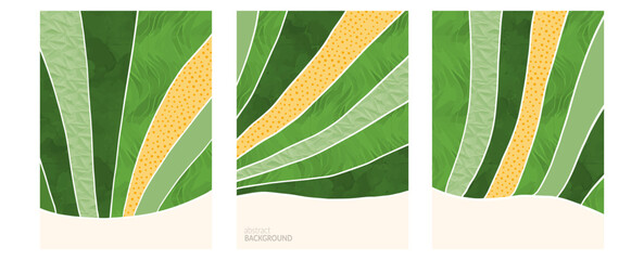 Abstract eco farmland landscape with vineyard grape, tea pattern, flat rural texture, vector background, nature collage, green field design, organic agro illustration, poster layout, corn view