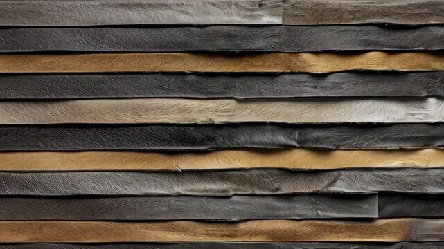 textured animal hides layered in earthy tones