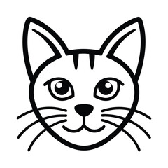 Whiskers and Ears – Cat Face Line Icon