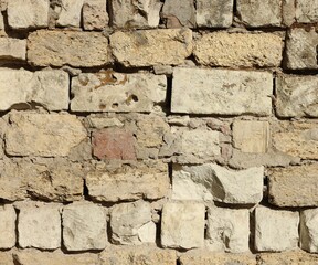Texture of old brick wall as background, closeup