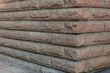 Texture of red brick wall as background, closeup
