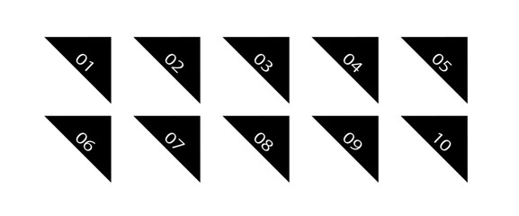 番号アイコン：コーナーデザイン / Number Icons: Corner Design