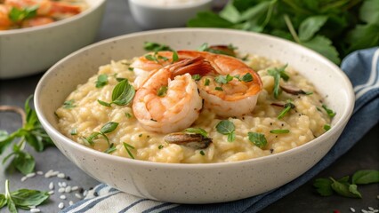 Delicious Seafood Risotto with Shrimp and Fresh Herbs A Culinary Delight