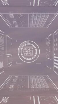Animation of data processing over london cityscape