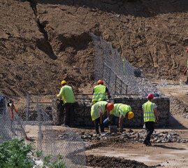 construction workers on the construction site