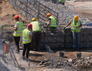 construction workers at work