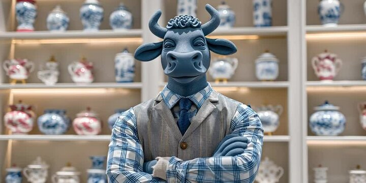 A bull in a china shop defying all stereotypes