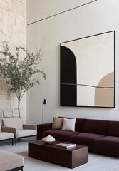 Minimalist interiors with touches of color and natural elements. Stand out with this image of good taste and comfort.